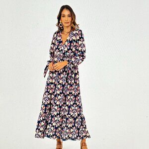 SOAH Chloe Guapa Maxi Dress in Multi Size M